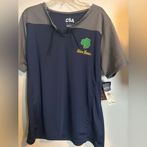 Notre Dame CSA Navy and Gray women’s shirt size Large NEW